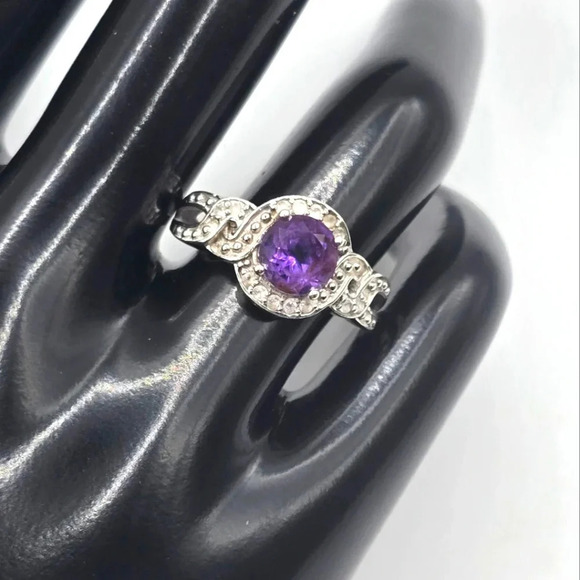 Jewelry - Genuine Amethyst Ring, Sterling Silver Ring